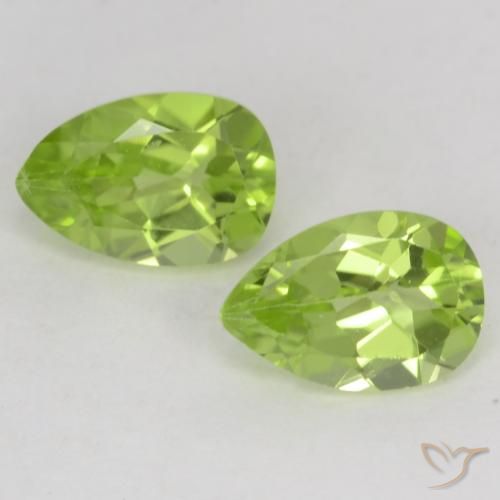 0.93ctw Natural Verde Vivo Claro Peridoto, Formato de pêra, VVS-VS