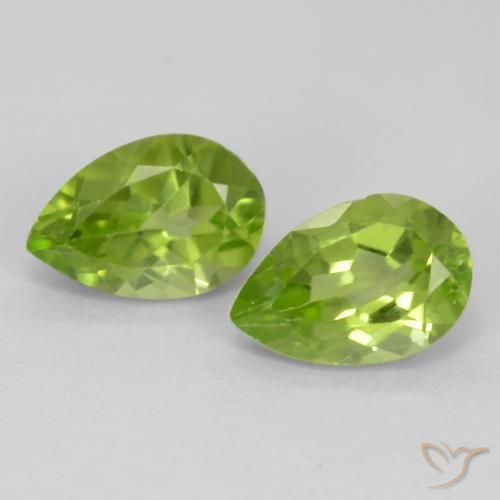 0.98ctw Natural Verde Vivo Claro Peridoto, Formato de pêra, VVS-VS