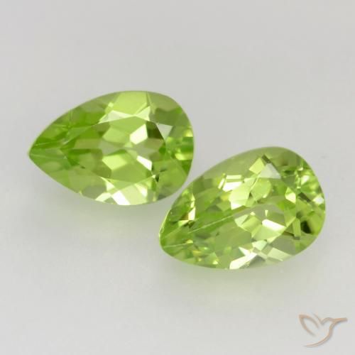 1.12ctw Natural Verde Vivo Claro Peridoto, Formato de pêra, VVS-VS