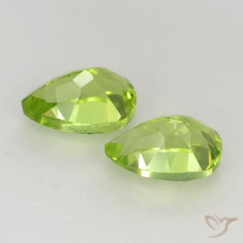 Pedras preciosas de Peridoto Verde Vivo Claro natural de 1.12 ct, Formato de pêra, VVS-VS