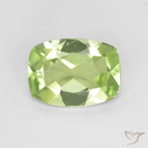 1.03ct Natural Verde amarelado Peridoto, Almofada, VS