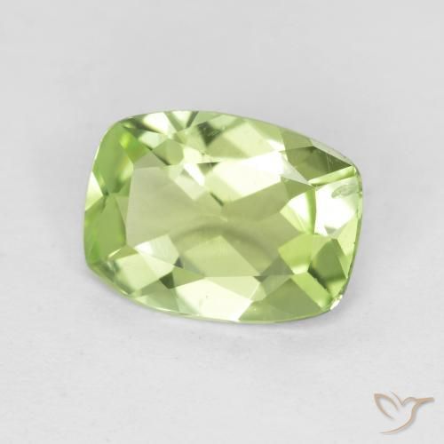 Peridoto Verde amarelado Natural 1.03ct, Almofada, VS