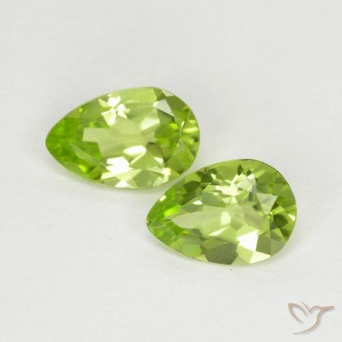 0.81ctw Natural Verde amarelado Peridoto, Formato de pêra, VVS-VS