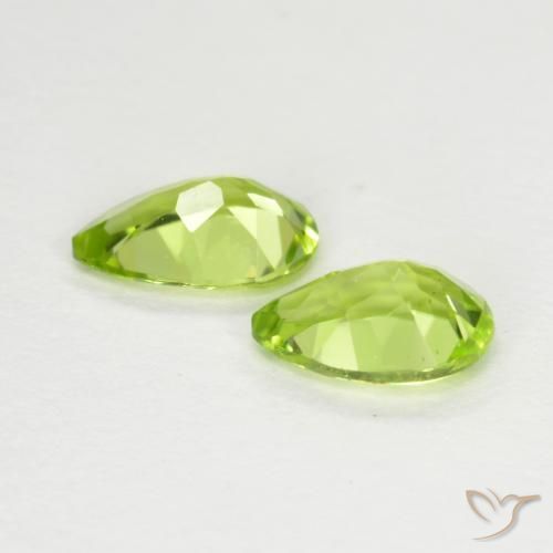 Pedras preciosas de Peridoto Verde amarelado natural de 0.81 ct, Formato de pêra, VVS-VS