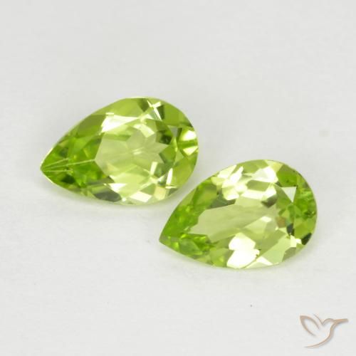 0.79ctw Natural verde vivo Peridoto, Formato de pêra, VVS-VS