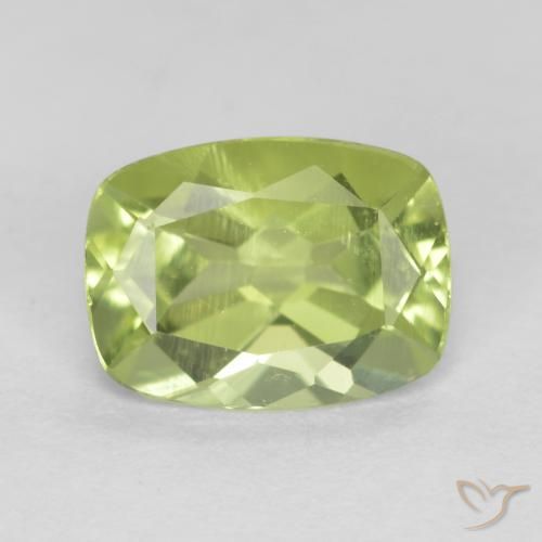 1.26ct Natural Verde limão Peridoto, Almofada, VVS-VS