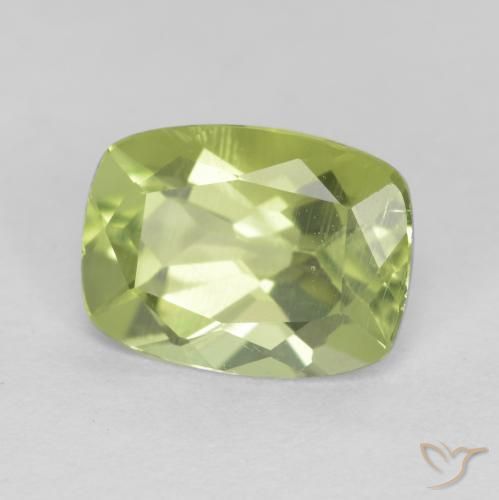 Peridoto Verde limão Natural 1.26ct, Almofada, VVS-VS