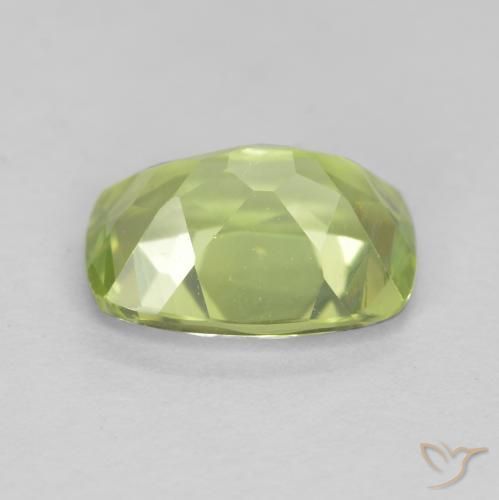 Peridoto Verde limão Natural 1.26ct, Almofada, VVS-VS