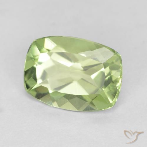 Peridoto Verde Vivo Claro Natural 1.21ct, Almofada, VVS-VS