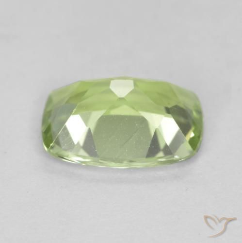 Peridoto Verde Vivo Claro Natural 1.21ct, Almofada, VVS-VS