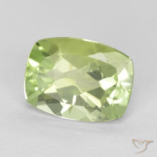 Peridoto Verde Vivo Claro Natural 1.41ct, Almofada, VS