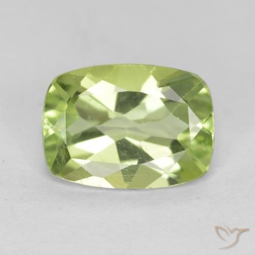 1.14ct Natural Verde Vivo Claro Peridoto, Almofada, VS