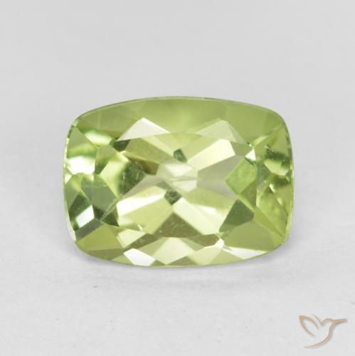 1.31ct Natural Verde médio Peridoto, Almofada, VVS-VS