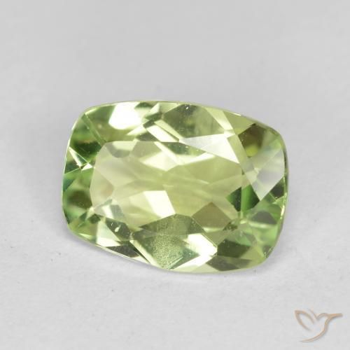 Peridoto verde quente Natural 1.10ct, Almofada, VS