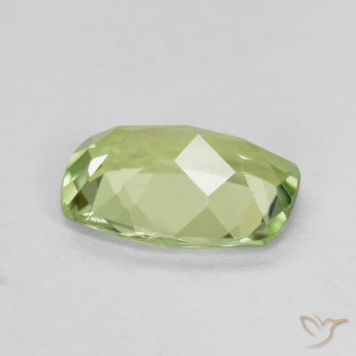 Peridoto verde quente Natural 1.10ct, Almofada, VS