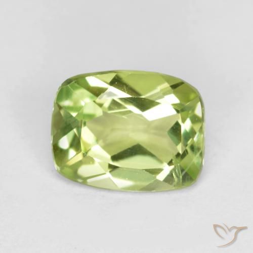1.14ct Natural Verde Vivo Claro Peridoto, Almofada, VS