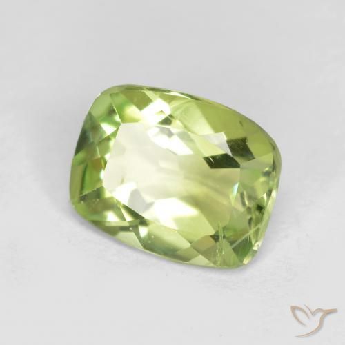 Peridoto Verde Vivo Claro Natural 1.14ct, Almofada, VS