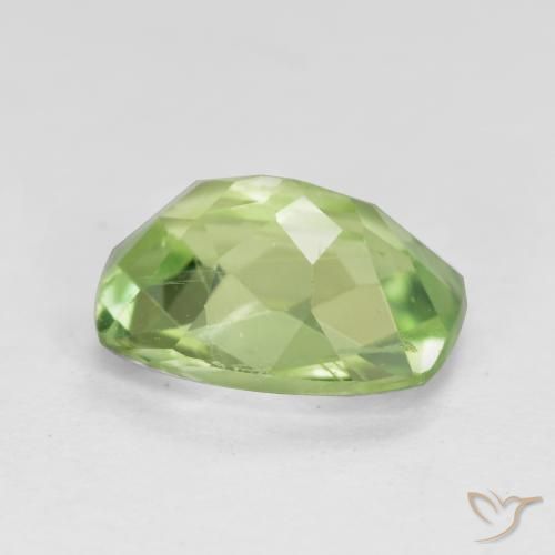 Peridoto verde quente Natural 1.39ct, Almofada, VS