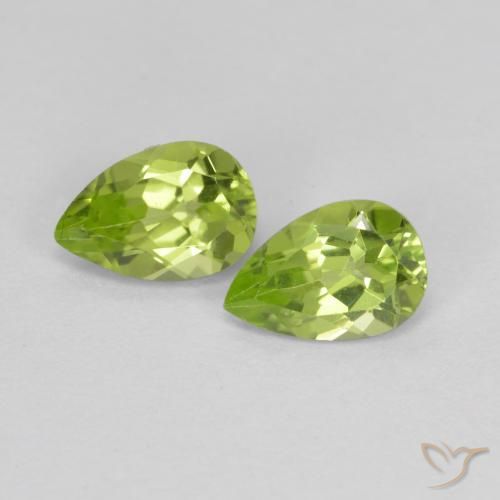 0.84ctw Natural verde vivo Peridoto, Formato de pêra, VVS-VS