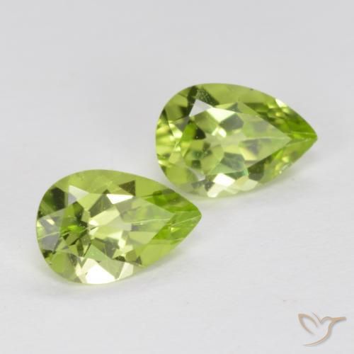 0.84ctw Natural Verde Vivo Claro Peridoto, Formato de pêra, VS