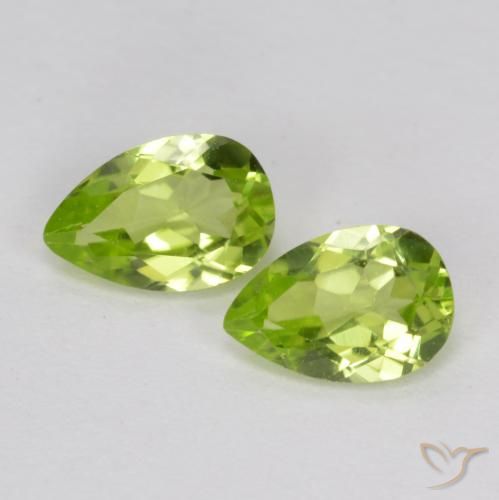 0.84ctw Natural verde vivo Peridoto, Formato de pêra, VVS-VS