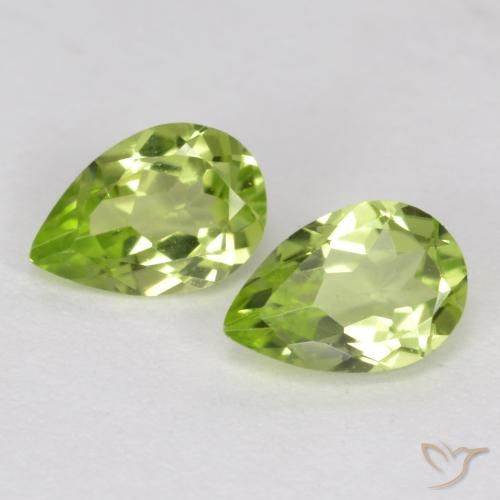0.82ctw Natural Verde Vivo Claro Peridoto, Formato de pêra, VVS-VS