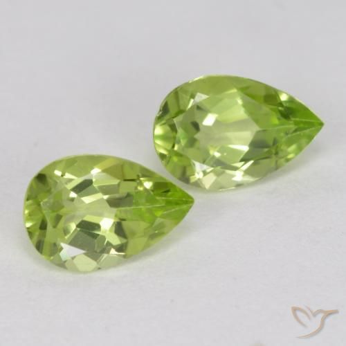 0.86ctw Natural verde vivo Peridoto, Formato de pêra, VVS-VS