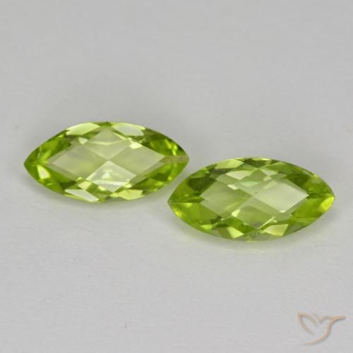 1.21ctw Natural Verde médio Peridoto, Marquesa, VVS-VS