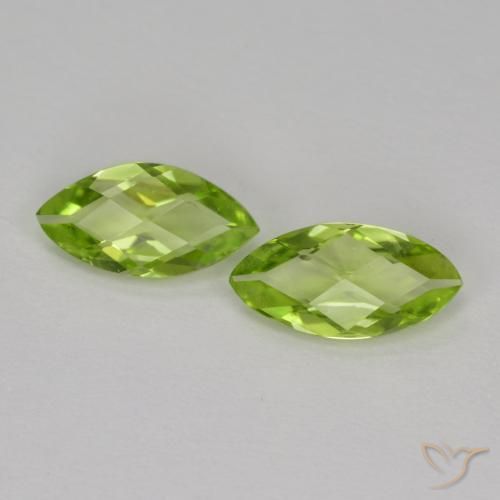 1.00ctw Natural Verde médio Peridoto, Marquesa, VVS-VS