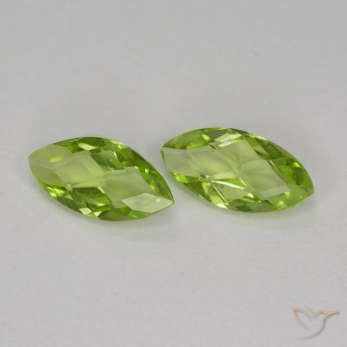 Pedras preciosas de Peridoto Verde médio natural de 1.00 ct, Marquesa, VVS-VS