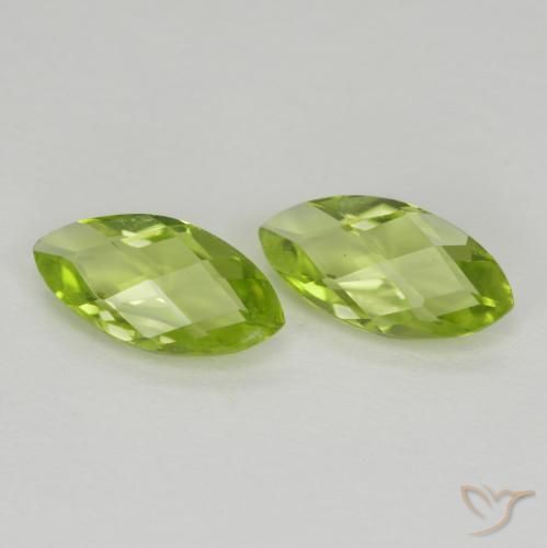 Pedras preciosas de Peridoto verde vivo natural de 1.04 ct, Marquesa, VVS-VS