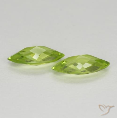 Pedras preciosas de Peridoto verde vivo natural de 1.04 ct, Marquesa, VVS-VS