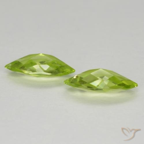 Pedras preciosas de Peridoto Verde médio natural de 1.06 ct, Marquesa, VVS-VS