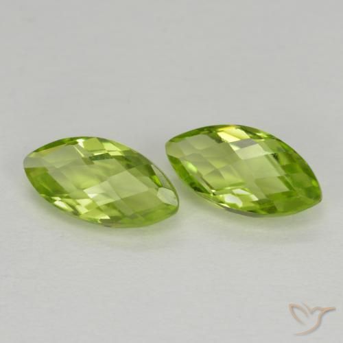 1.29ctw Natural Verde médio Peridoto, Marquesa, VVS-VS