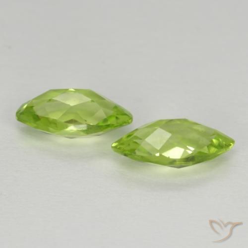 Pedras preciosas de Peridoto Verde Vivo Claro natural de 1.31 ct, Marquesa, VVS-VS