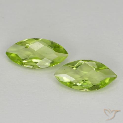 Pedras preciosas de Peridoto Verde Vivo Claro natural de 1.00 ct, Marquesa, VVS-VS