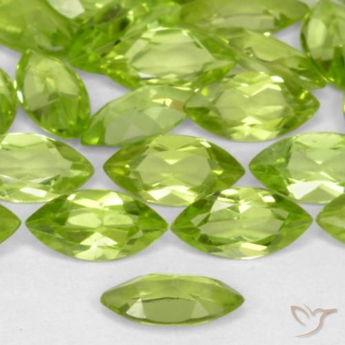 Peridoto verde vivo Natural 0.26ct, Marquesa, VS