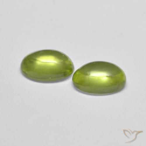 Pedras preciosas de Peridoto Terra Verde natural de 1.12 ct, oval, Transparente