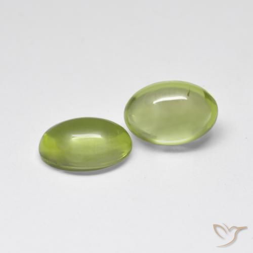 Pedras preciosas de Peridoto verde vivo natural de 1.06 ct, oval, Transparente