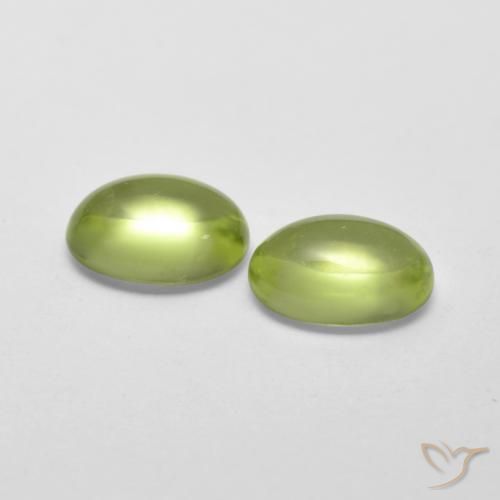 Pedras preciosas de Peridoto Luz verde natural de 1.16 ct, oval, Transparente