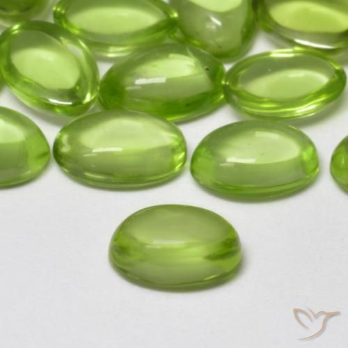 Peridoto Verde Vivo Claro Natural 0.52ct, oval, Transparente