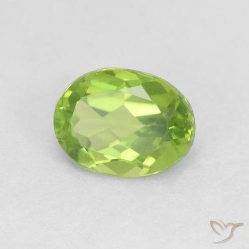 Peridoto verde vivo Natural 1.84ct, oval, VS