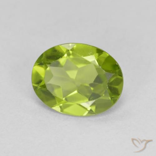 Peridoto verde natural 1,82ct, corte oval, VS