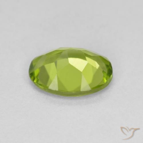 Peridoto verde natural 1,82ct, corte oval, VS