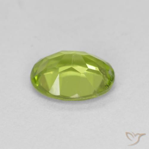 Peridoto verde vivo Natural 1.81ct, oval, VS