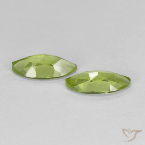 Pedras preciosas de Peridoto Verde médio natural de 1.17 ct, Marquesa, VS
