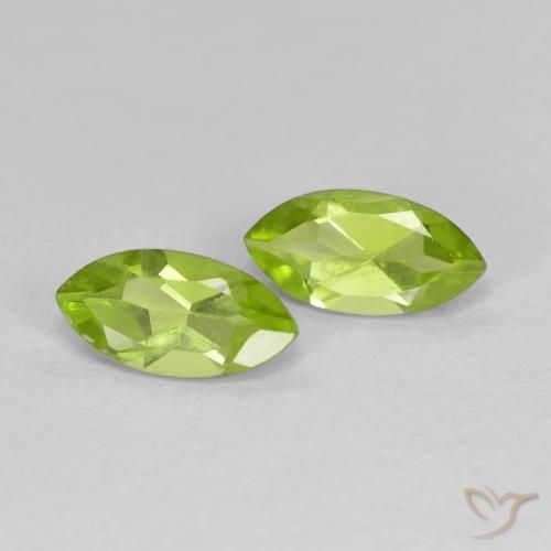 Pedras preciosas de Peridoto verde vivo natural de 1.22 ct, Marquesa, VS