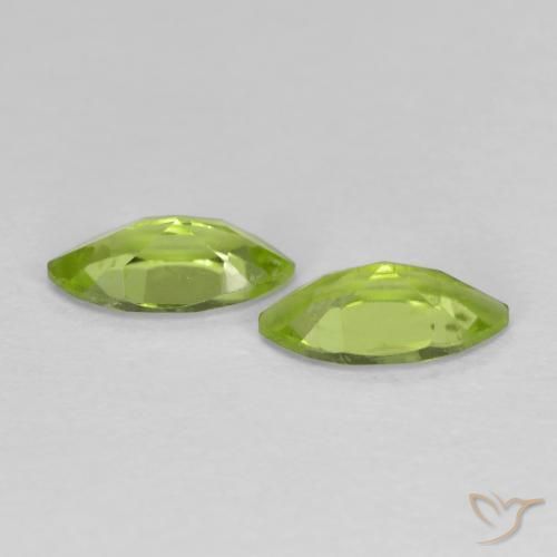 Pedras preciosas de Peridoto verde vivo natural de 1.22 ct, Marquesa, VS