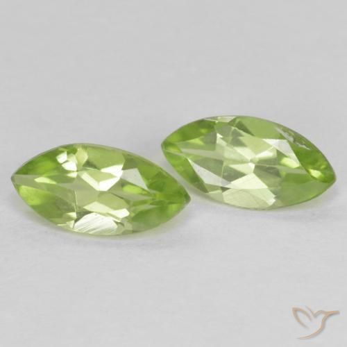 Pedras preciosas de Peridoto Verde Vivo Claro natural de 1.10 ct, Marquesa, VS