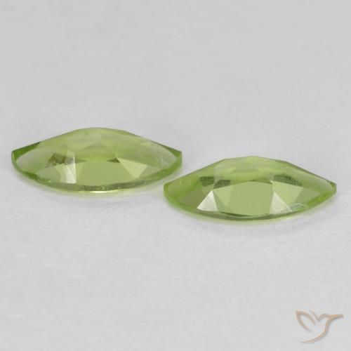 Pedras preciosas de Peridoto Verde Vivo Claro natural de 1.10 ct, Marquesa, VS